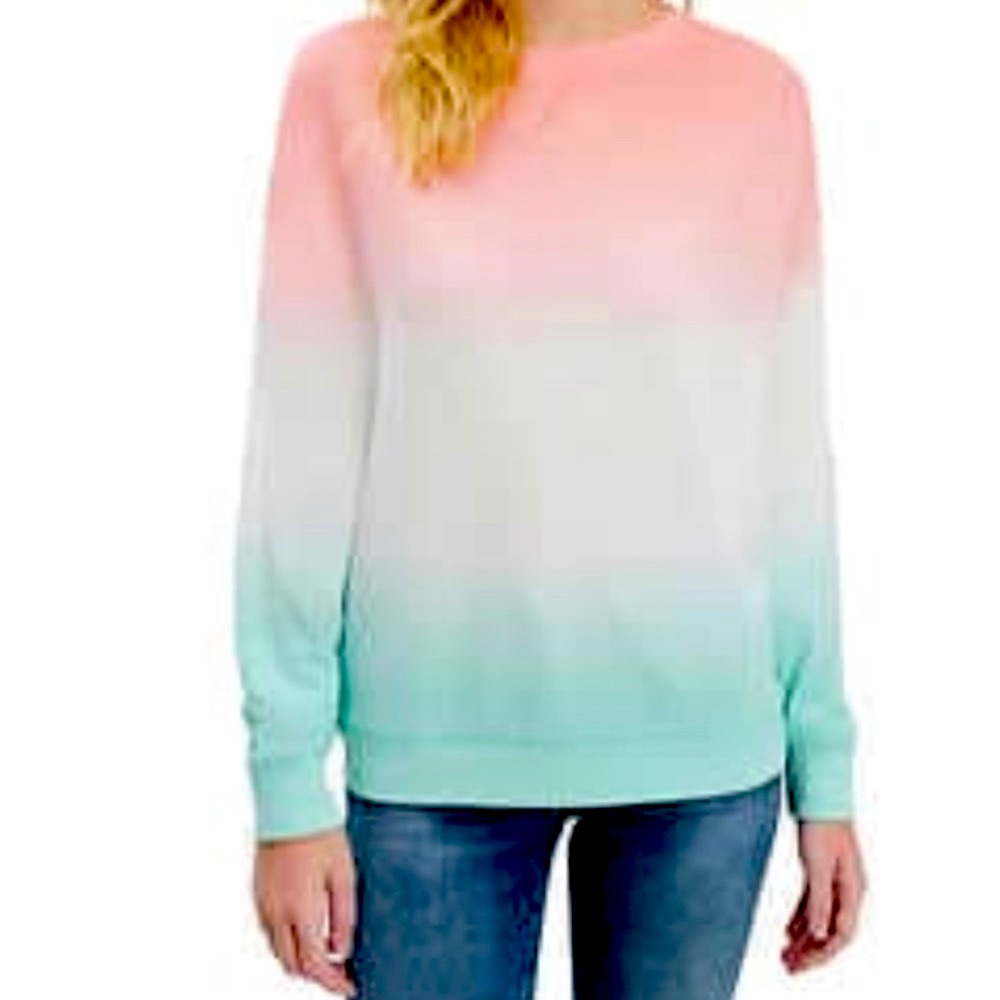 Splendid Thermal Dip Dye Sweatshirt